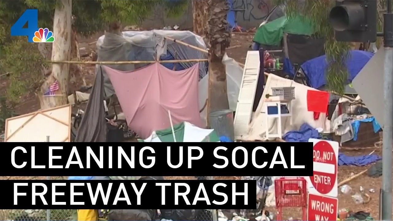 Cleaning Up SoCal Freeway Trash | NBCLA