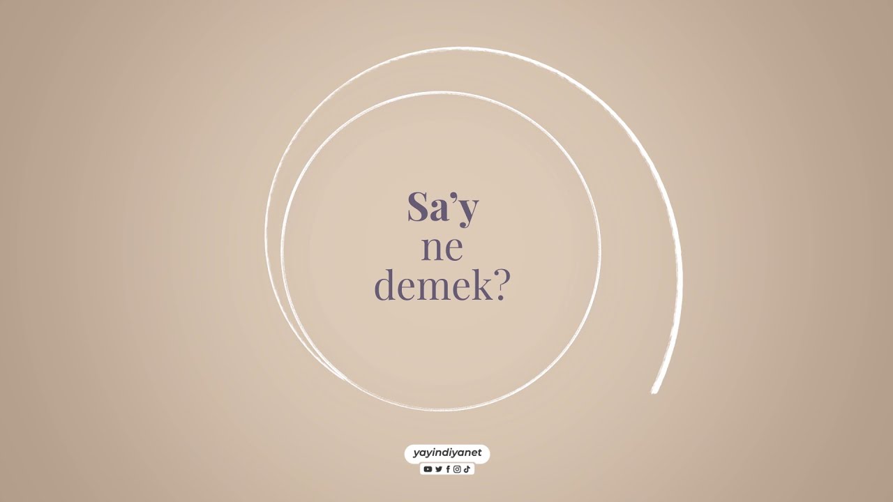 Sa'y Ne Demek?