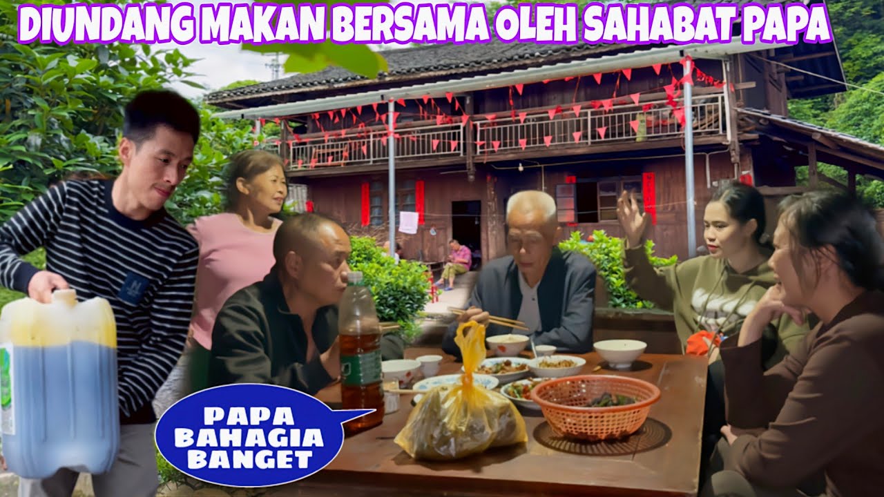SAHABAT PAPA UNDANG KAMI MAKAN BERSAMA, AKHIRNYA KERUMAH SAHABAT PAPA BAWA MINYAK CANOLA