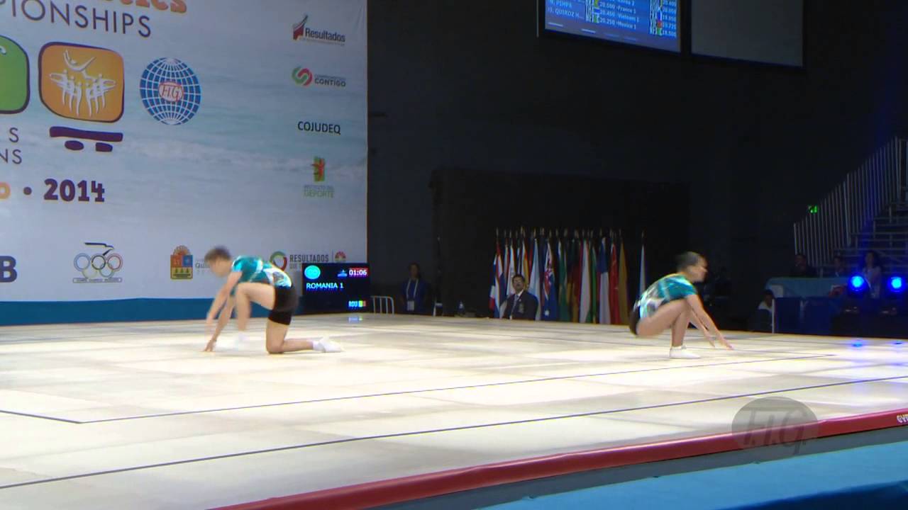 ROMANIA Mixed Pair -- 2014 Aerobic Worlds, Cancun (MEX), Qualifications -- We are Gymnastics !