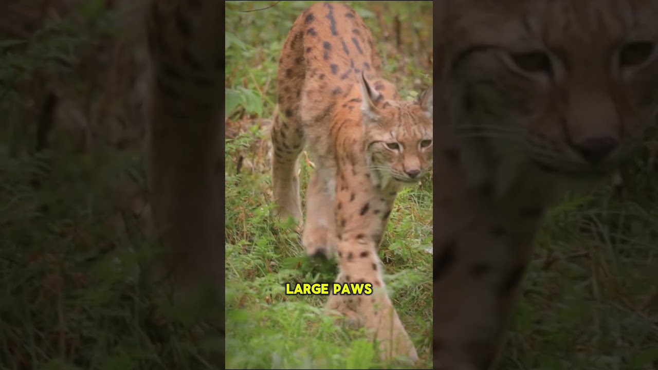 The Lynx's Large Paws: Nature's Built-in Snowshoes #lynx #bigcat
