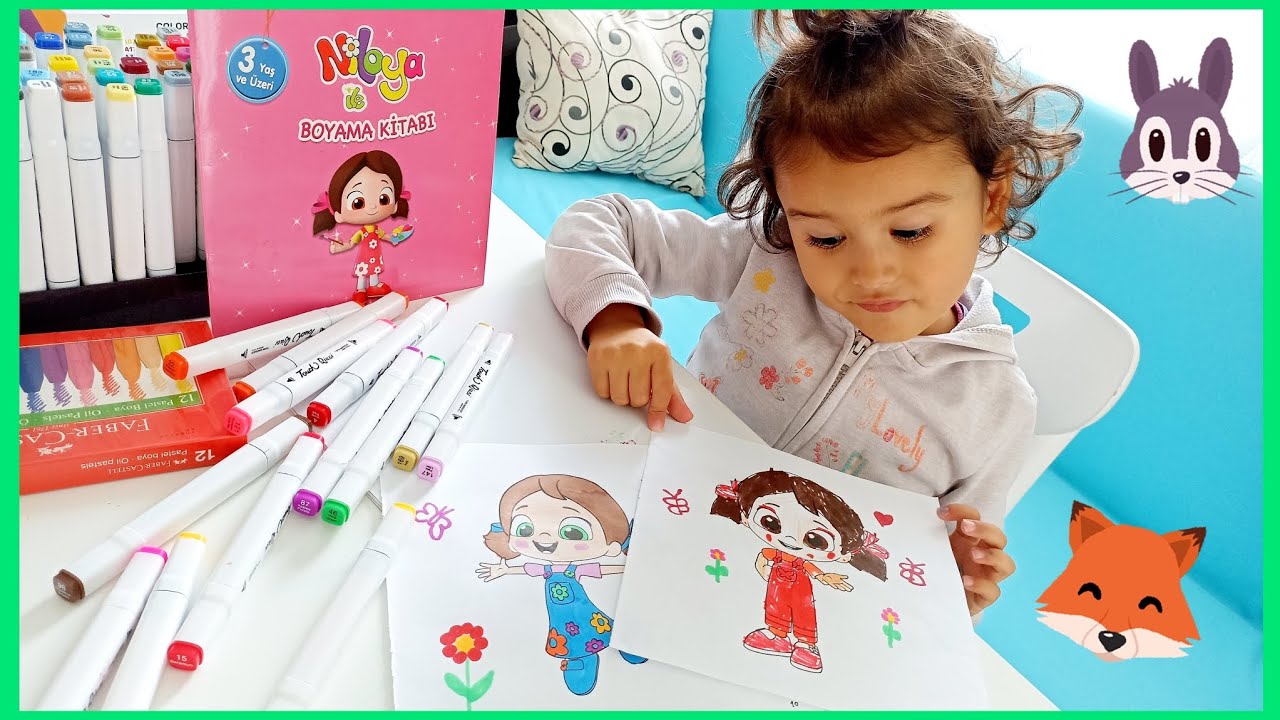 NİLOYA Sürpriz Boyama Challenge| Niloya Resimleri Boyuyoruz| Eğlenceli Çocuk Videosu|Fun Kids Video