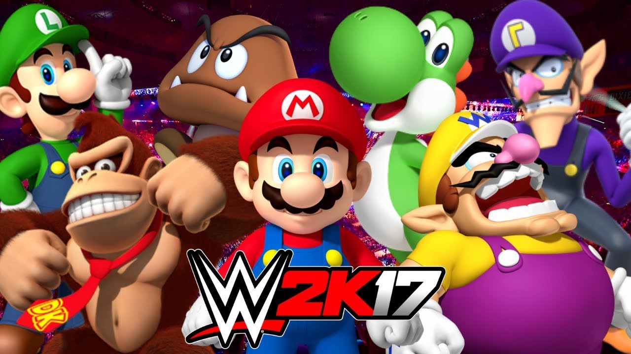 MARIO ELIMINATION CHAMBER | WWE 2K17 Gameplay