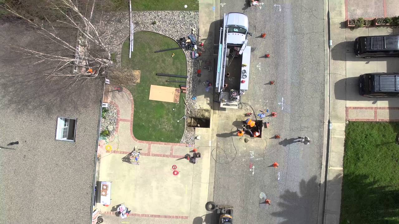 Fly With Me - Drone work over trenches sewer replacement in Millbrae