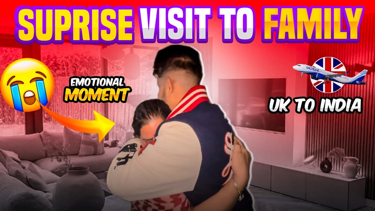 Suprise Visit To India | Emotional Moment 😭 | UK to India After 3 years | The Punjabi Vlogger
