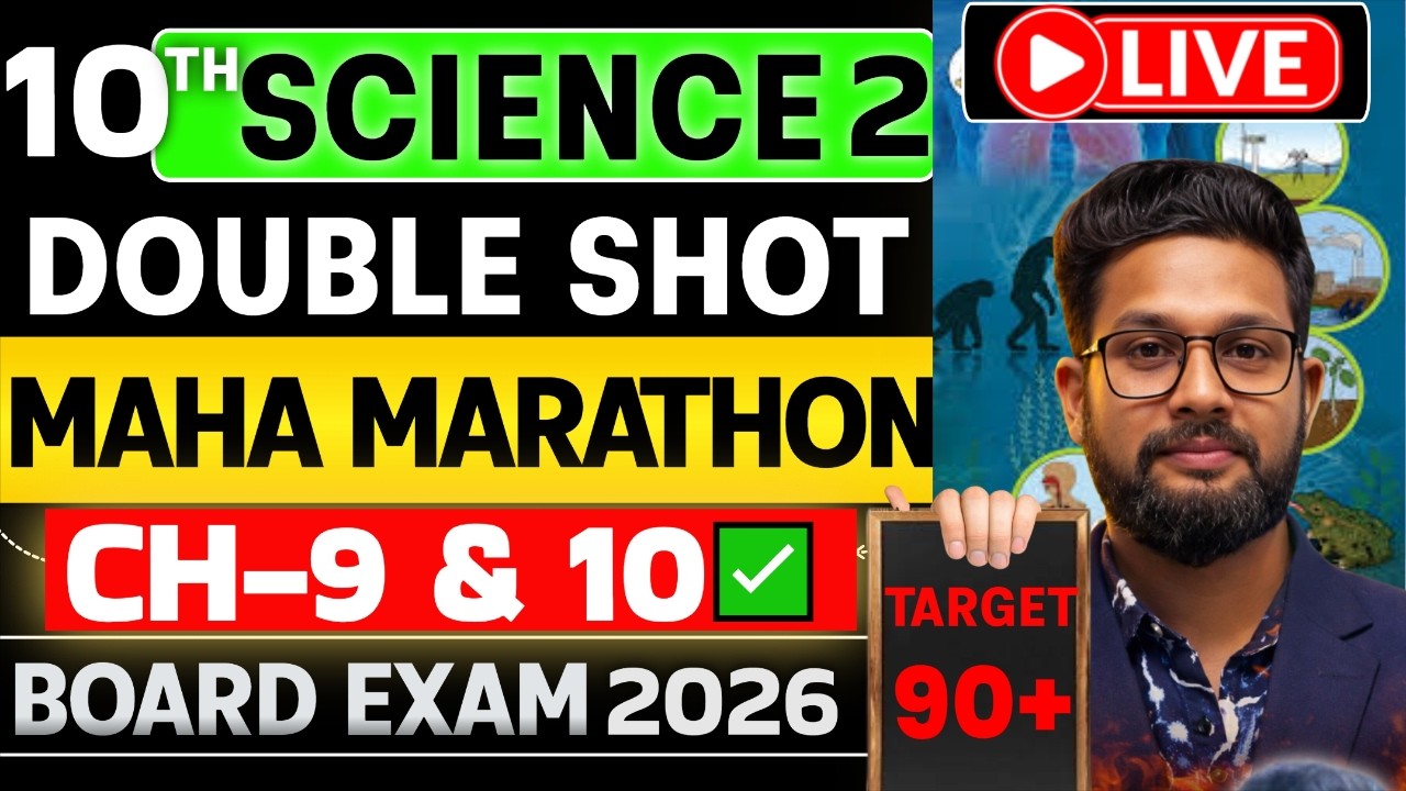 LIVE🔴 | 10TH SCIENCE 2 DOUBLE SHOT MAHA MARATHON🔥 | CH-9 & 10 | 10TH BOARD EXAM 2026 | JR TUTORIALS