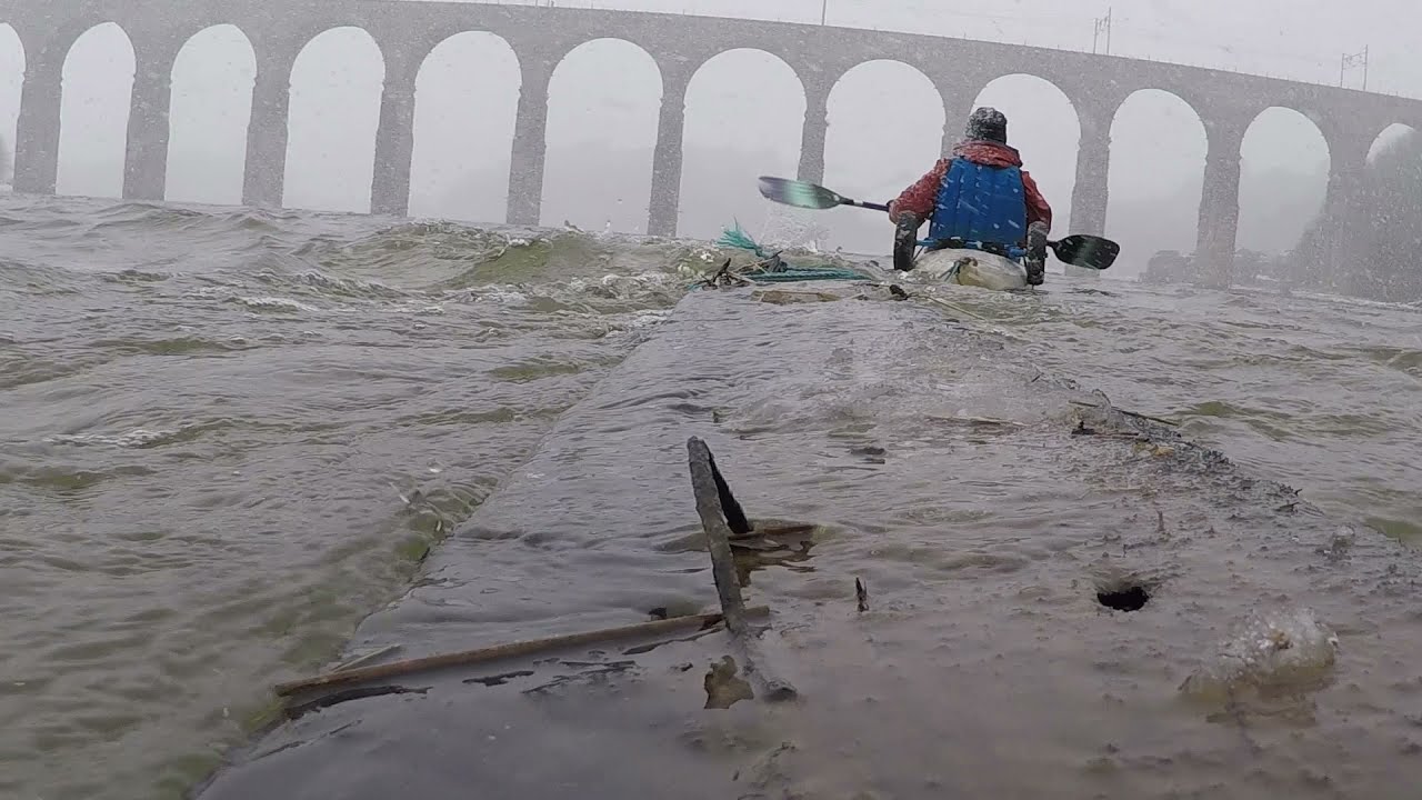 Kayaking Sleepers Up The River Tweed In Snow To (That Boat) 'So Nice'