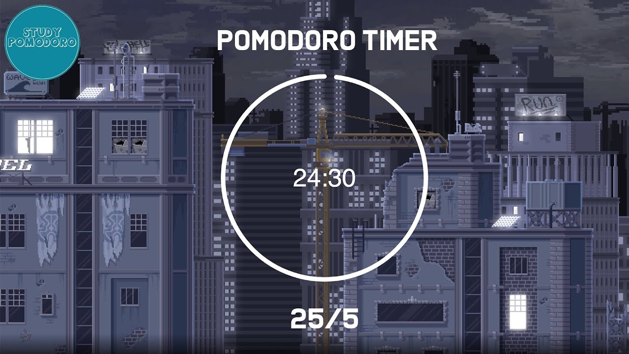 25 minute timer - Lofi - Pomodoro timer - 4 x 25 min