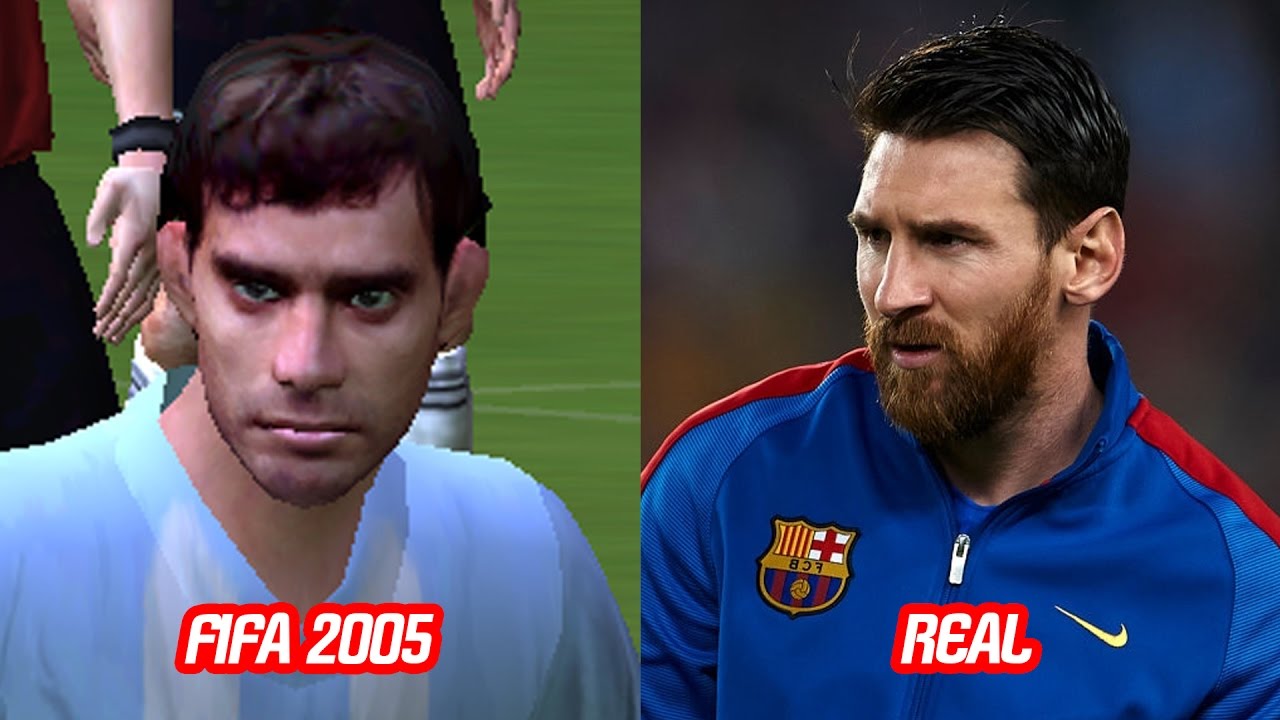 Lionel Messi Face Change In FIFA 2004 to FIFA 17 vs Real Face (Over The Years)