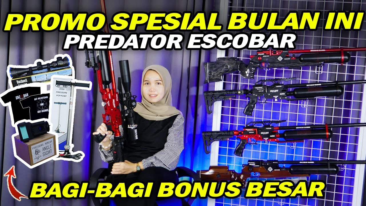 LEBIH HEMAT AWAL BULAN‼ HARGA PROMO PCP PREDATOR ESCOBAR AIR RIFLE 500CC & BUKTI AKURASI LONG RANGE
