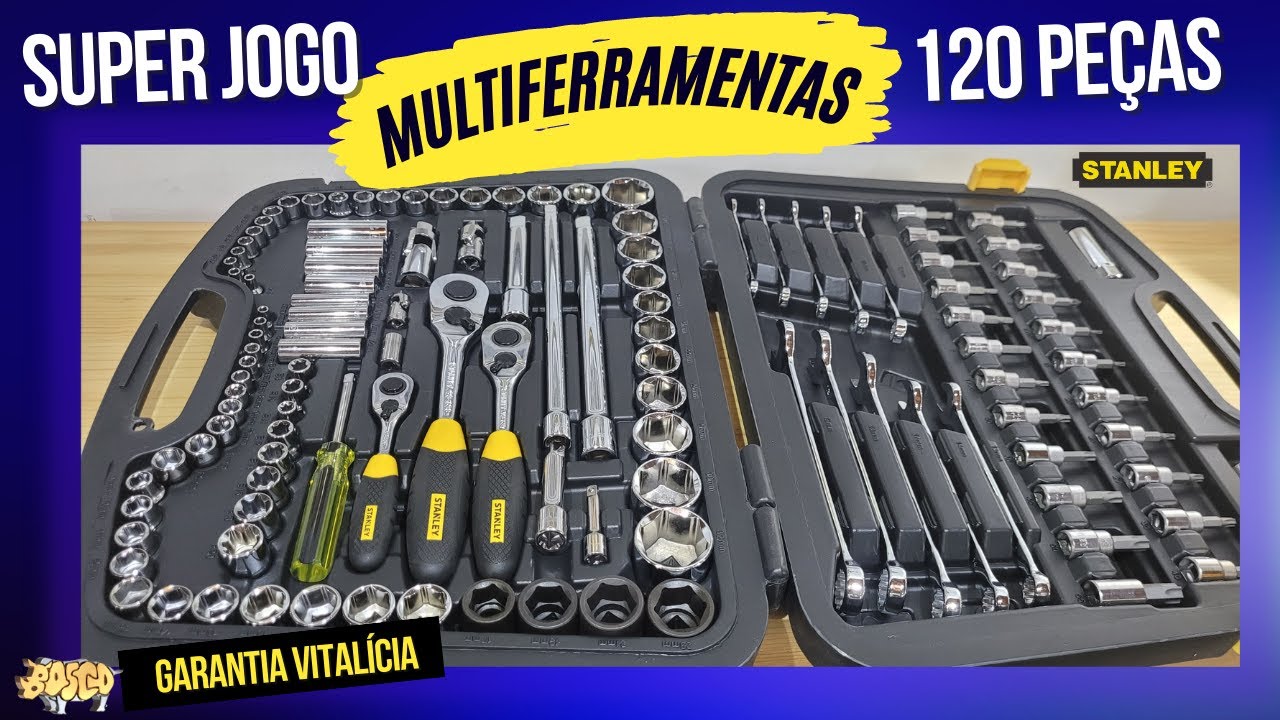 JOGO MULTIFERRAMENTAS 120 PEÇAS SEXTAVADO - STANLEY - 91-931 - #stanley #ferramentasmanuais