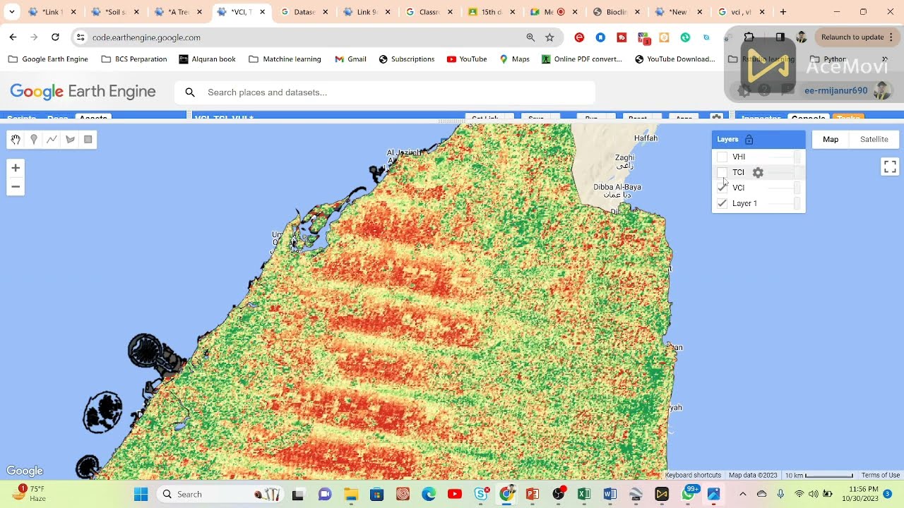 Drought Monitoring and Hazard Assessment using Google Earth Engine || VCI , TCI , VHI Mapping in GEE