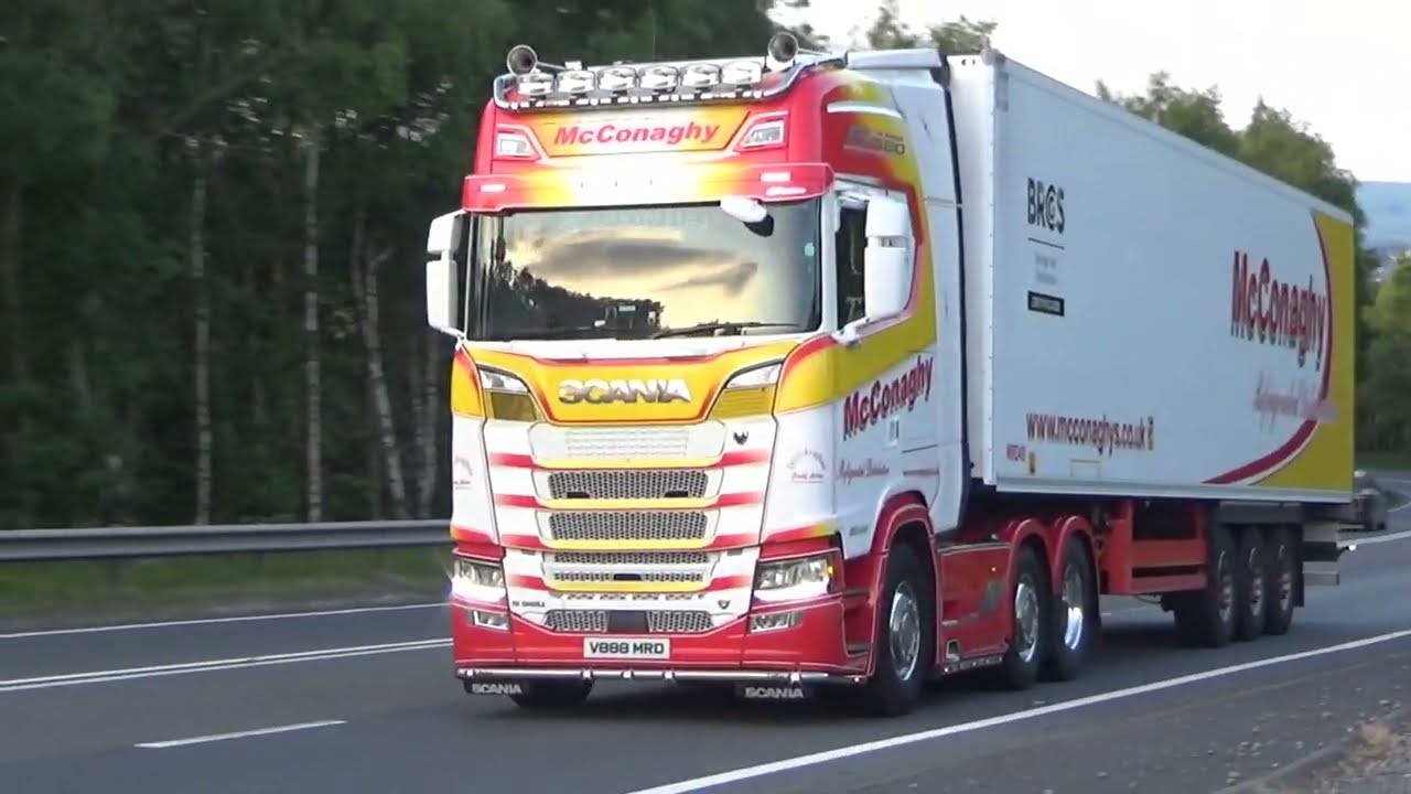 Aint no mountain high enough   Trucks climb the A75 Glen