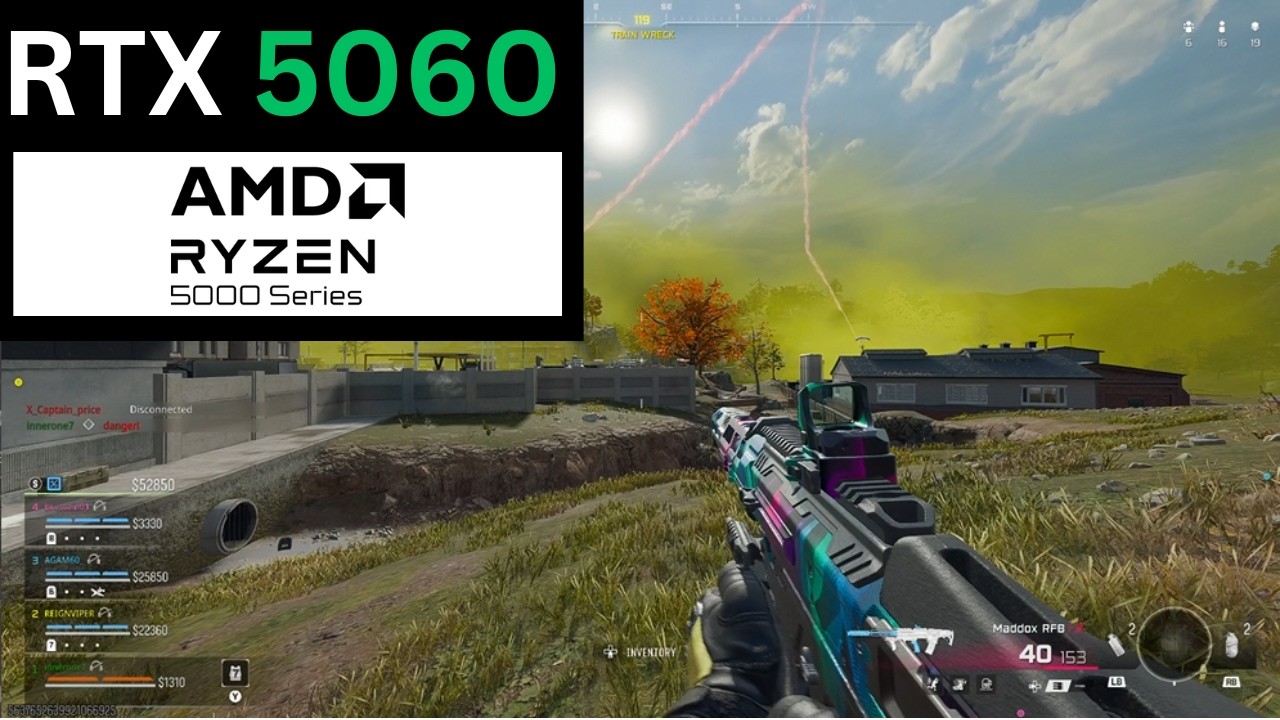 Warzone BO7 | RTX 5060 + Ryzen 5600X | DLSS + FG 3x | Haven's Hollow | 1080p