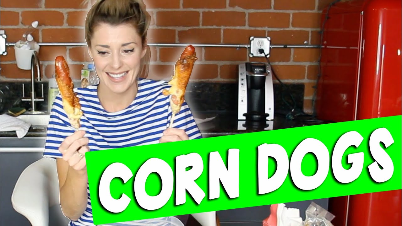 HOW TO MAKE CORN DOGS // Grace Helbig