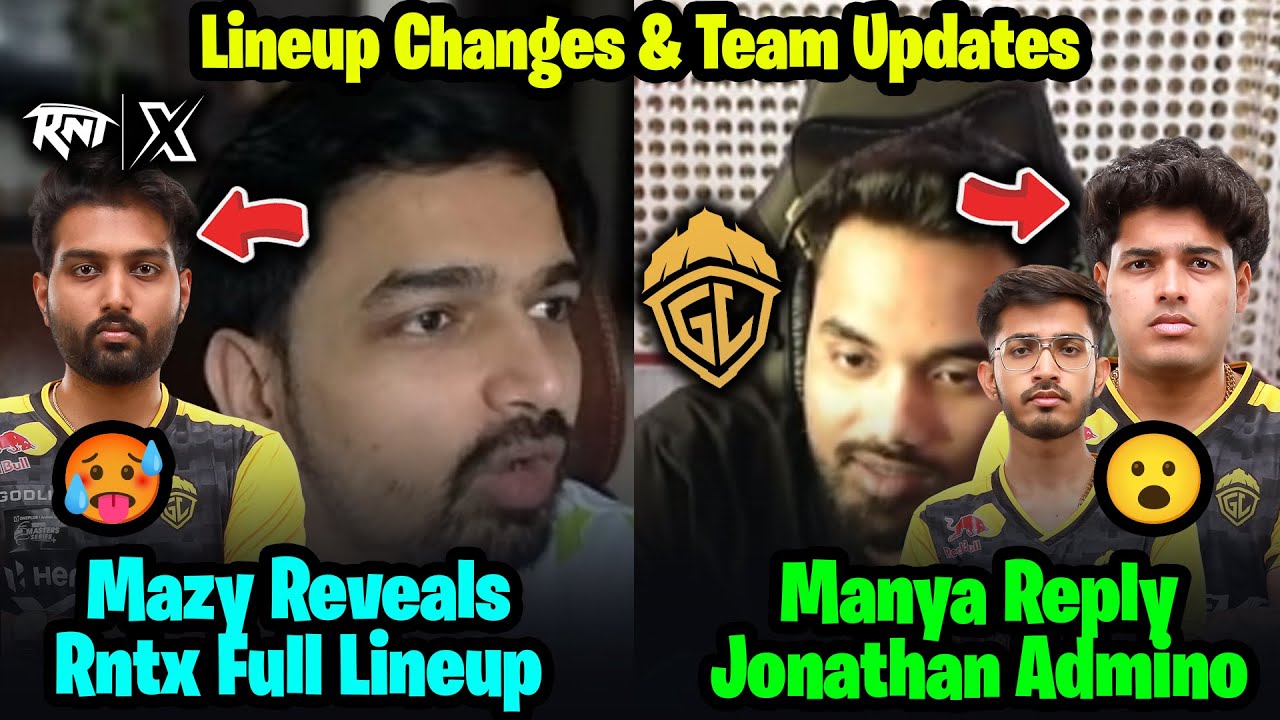 Mazy Reveals RNTX PunkK New Lineup🥵 ManYa Gaming Reply Jonathan Gaming & Admino