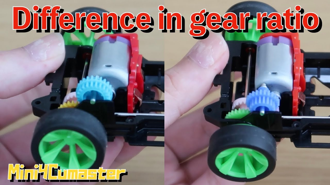 【Mini4WD】How is the gear ratio actually? I verified the meaning and running!【Mini4Cumaster】