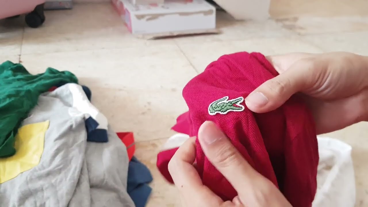 Lacoste thrifting dari bal belom tentu original, cara cek legit dan pait