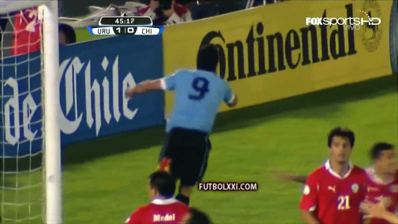 Cuatro goles de Suárez (Uruguay 4 - Chile 0) [HD Full 1080p]
