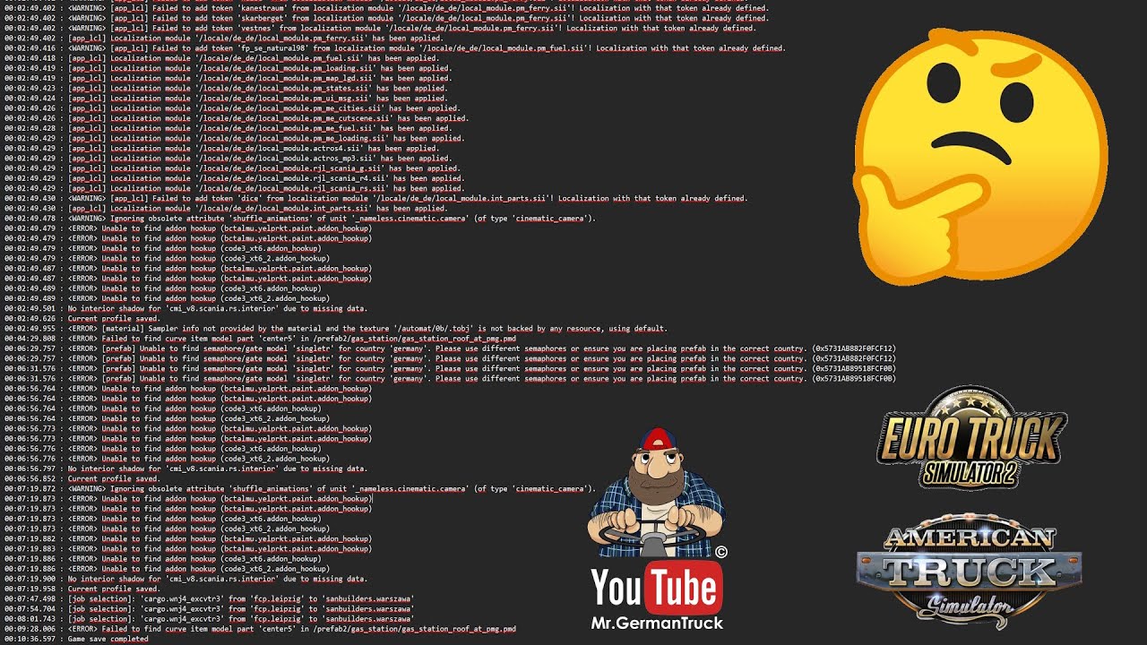 Euro Truck Simulator 2 - Game Crash ? Game Log auslesen und was zu tun ist