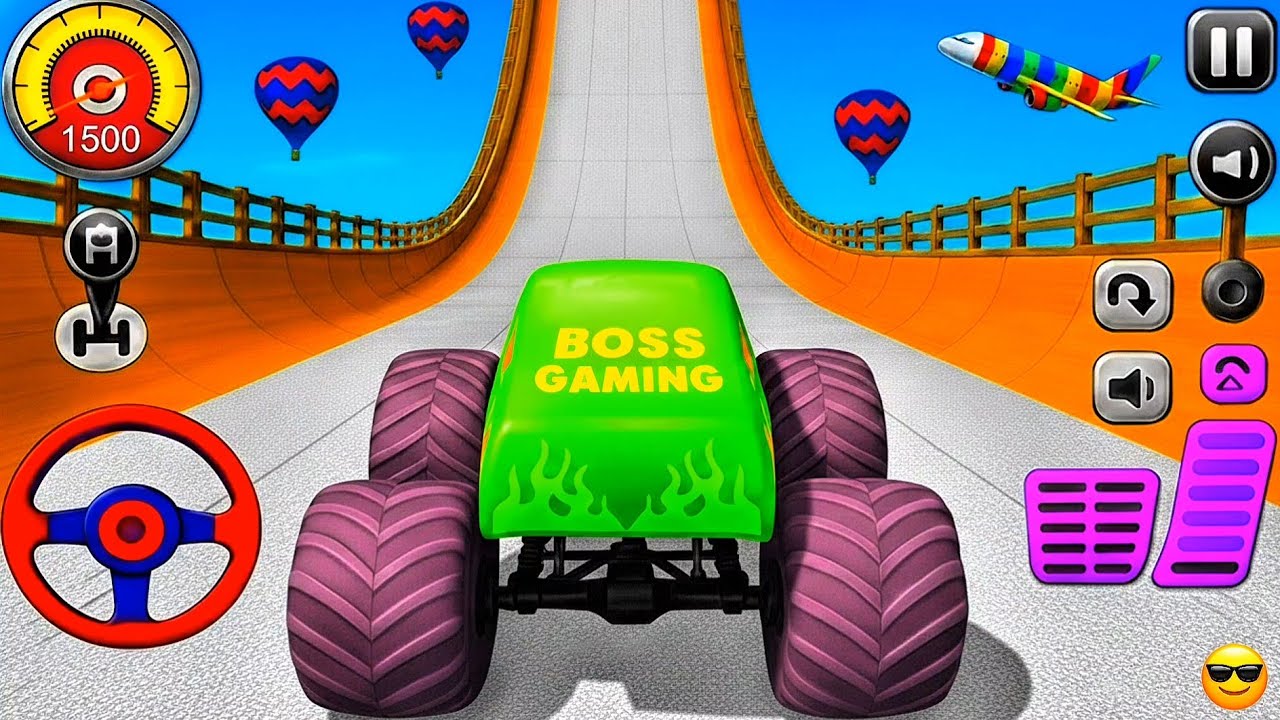 Impossible Mega Ramp Challenge 🚛🔥 Monster Truck Extreme Jumps | BossMegaRamp