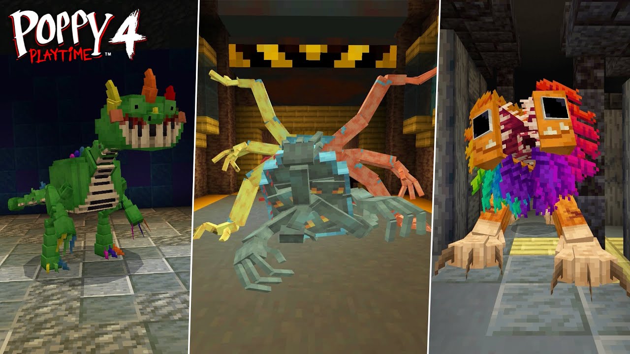 Poppy Playtime Chapter 4 In Minecraft Full Map Gameplay