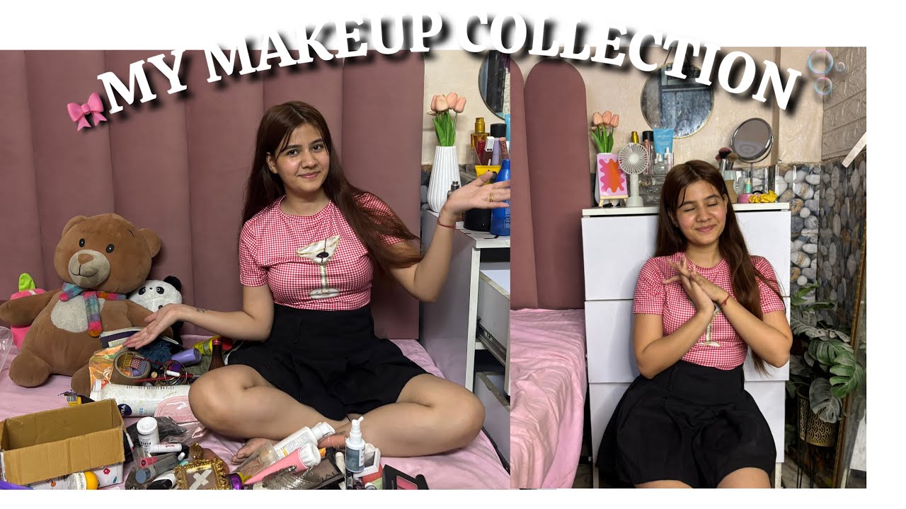 MY MAKEUP COLLECTION 🎀 || *Organizing my makeup vanity* 💄🫧 || ASHIMA SAXENA||