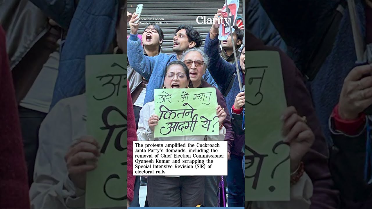 SFI-UK Protest Outside Indian High Commission in London, Counter-Demonstration Held