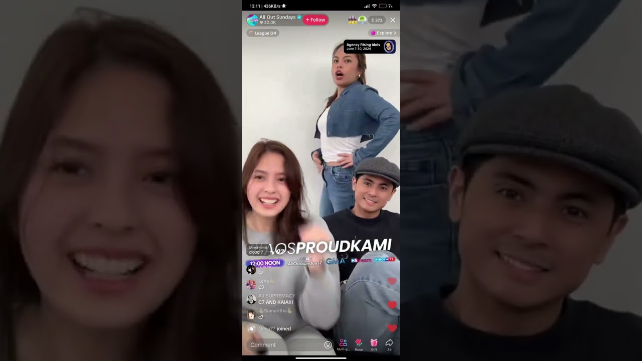 YsaGuel All Out Sundays Tiktok live | Ysabel Ortega and Miguel Tanfelix