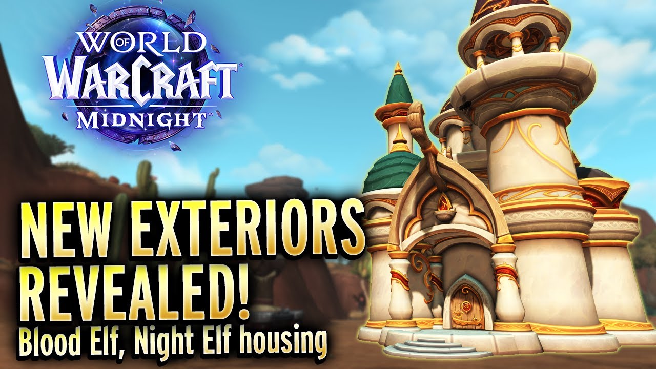 Blood Elf, Night Elf Exterior Housing Preview - Midnight Beta