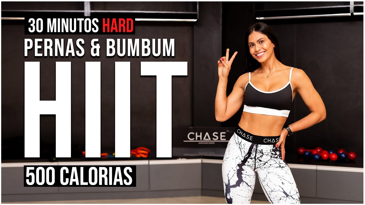 30 Min Pernas & BUMBUM Treino HIIT bem HARD  | Queime 500 Calorias | Em Casa | Com um Banquinho