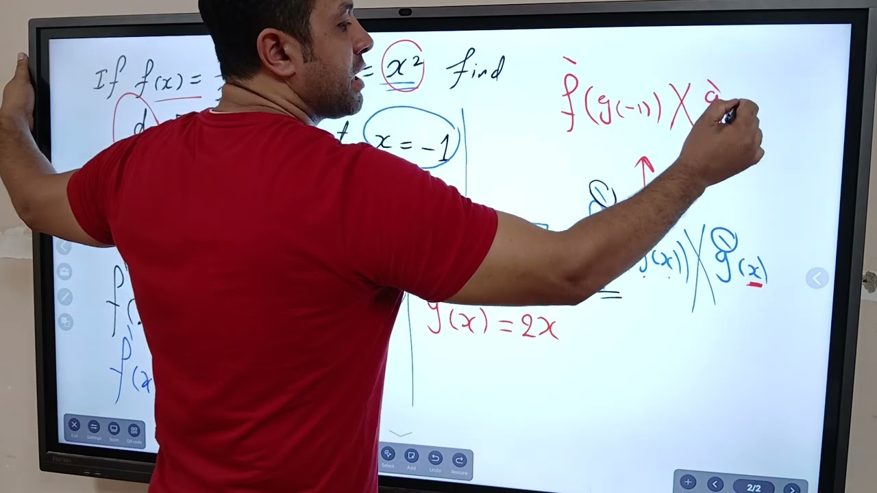 Derivative of composition of two functions sec 3 مشتقة تركيب دالتين الصف الثالث الثانوى 