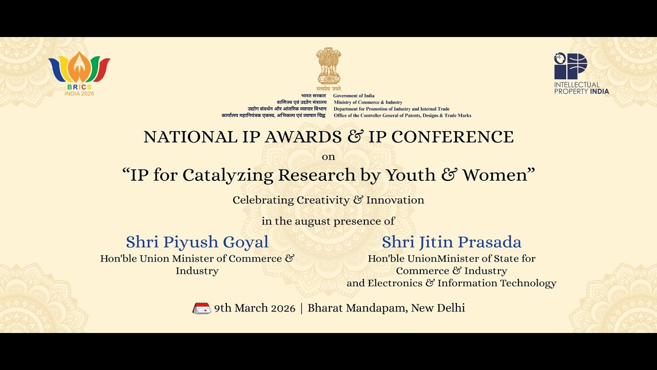National IP Awards & IP Conference on IP for Catalyzing Research by Youth & Women