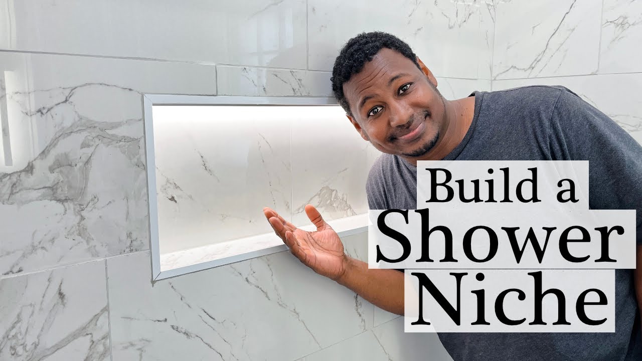 How to Build a Shower Niche with LED Lights DIY