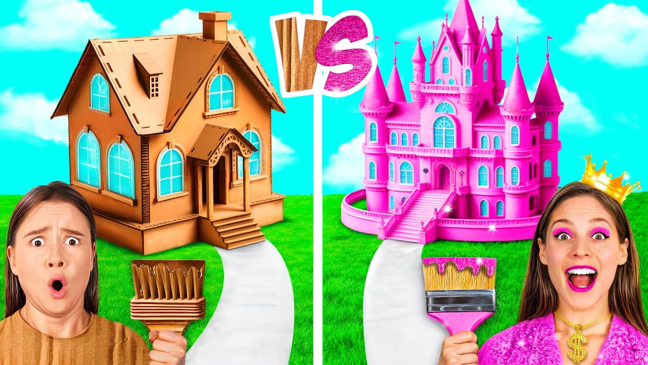 Домики Одного Цвета Бедная vs Богатая vs Ультра Богатая | Весёлые Идеи Для Декора от BaRaDa Gold