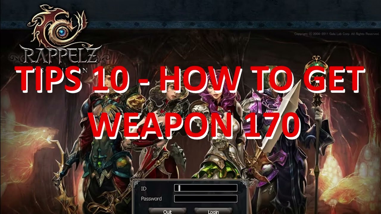 Rappelz - Tips 10 - Get 170 Weapons | Island of the Gods Guide