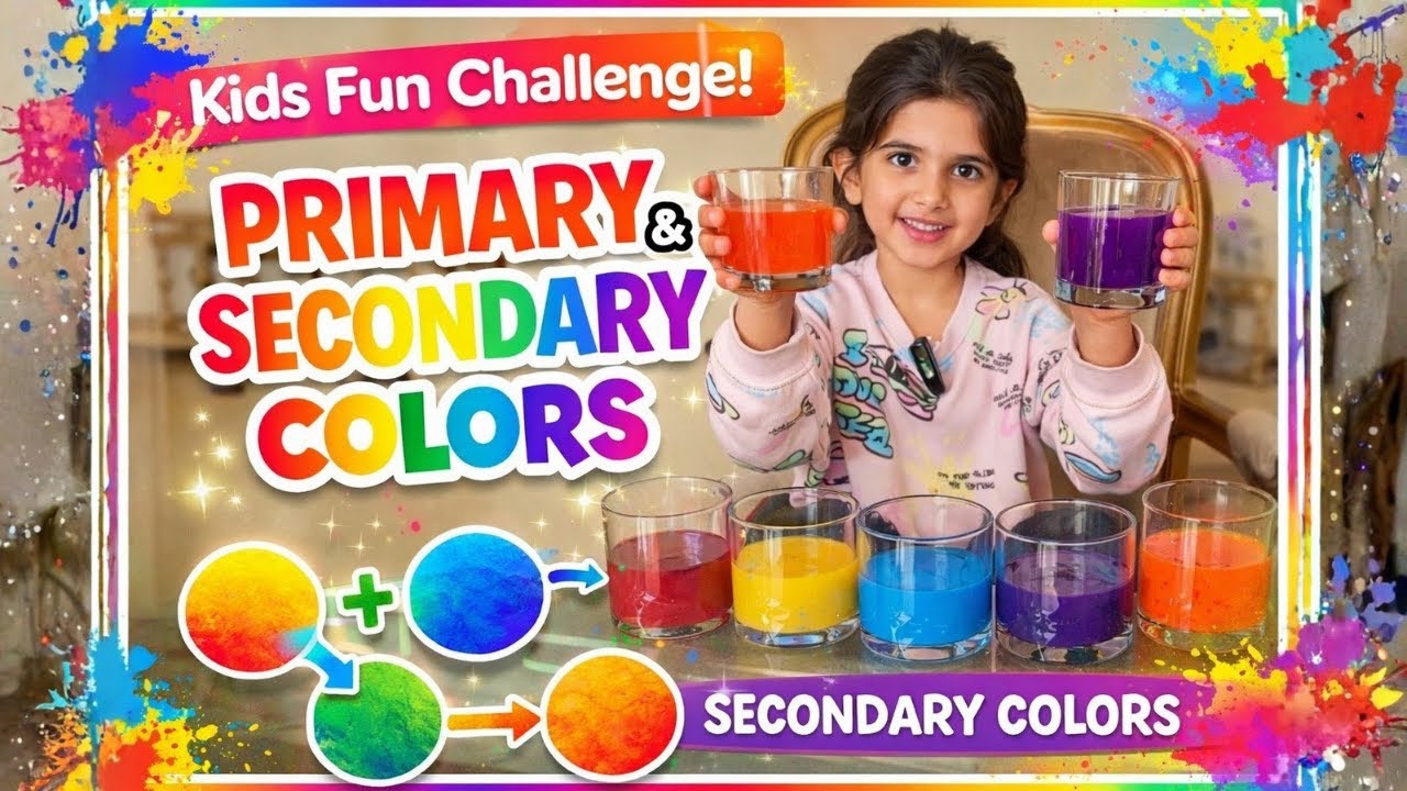 Mixing Colors Magic! 🎨 Kids Primary to Secondary Colors Challenge