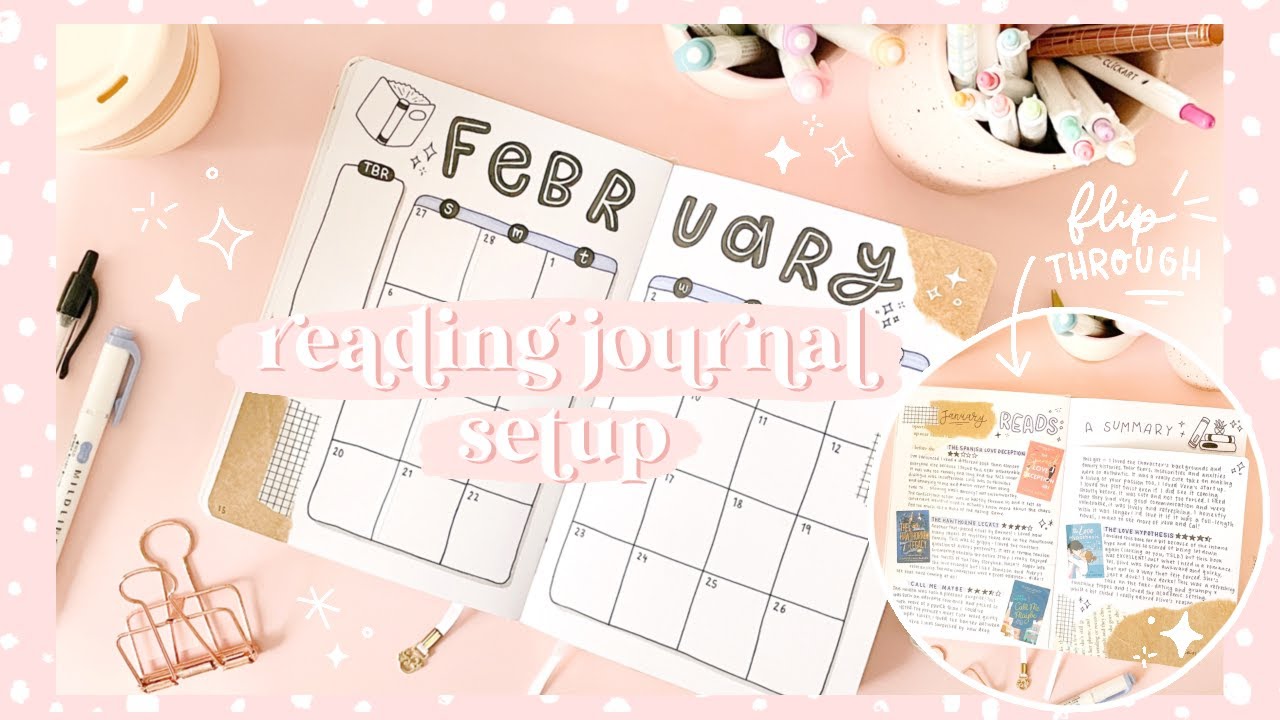 reading journal update: january flip-through and february setup 💫📒