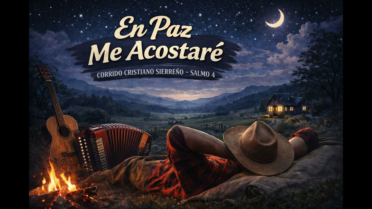 En Paz Me Acostaré | Corrido Cristiano Sierreño (Salmo 4) | Música Cristiana de Confianza