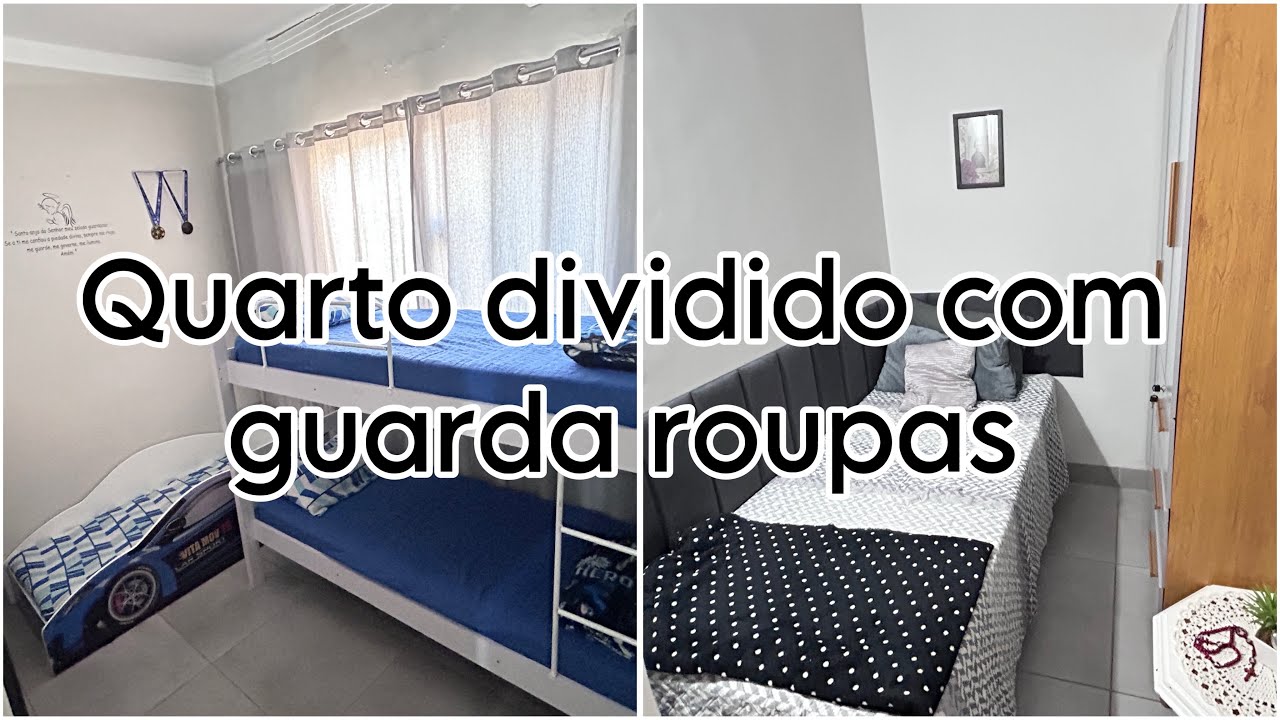 Quarto dividido com guarda roupas  Meninos e Menina