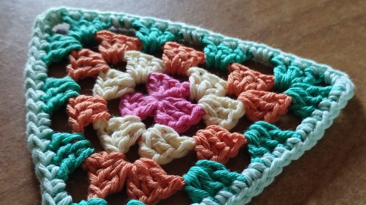 triángulo crochet paso a paso #granny