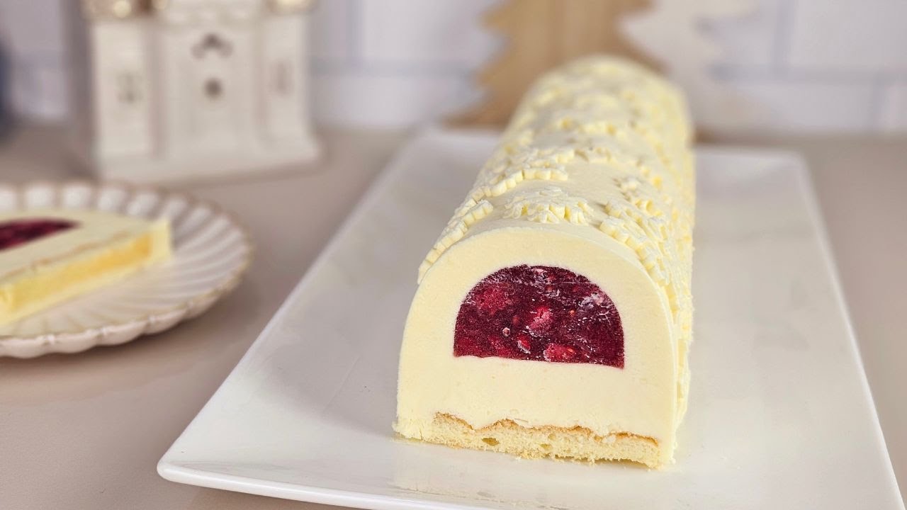 La Bûche Légère et Pas Chère au Fromage Blanc et Framboises (Recette Simple)