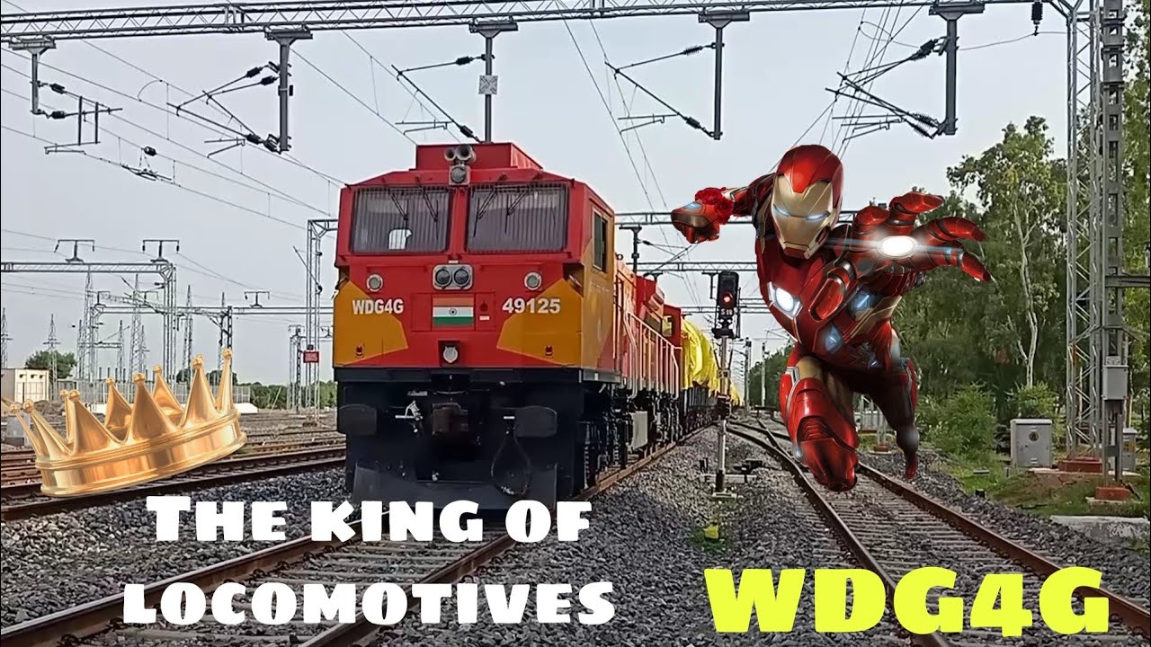 The king of locomotives WDG4G With long goods train. #rail #locomotiv
