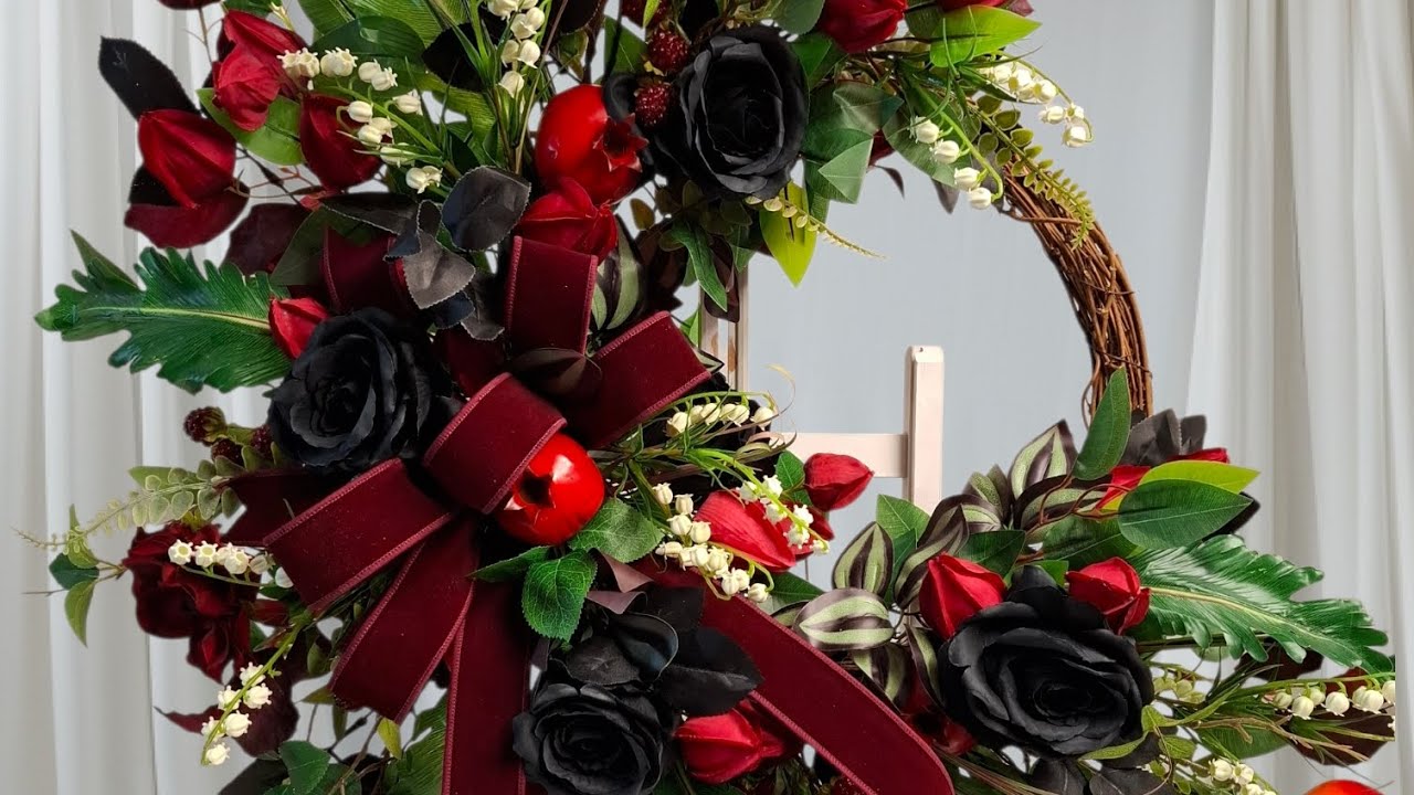 How to make an Artificial Spring wreath 🌹