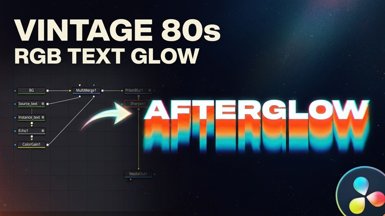 Retro RGB Split Animation Made Easy - Beginner DaVinci Resolve Fusion Tutorial