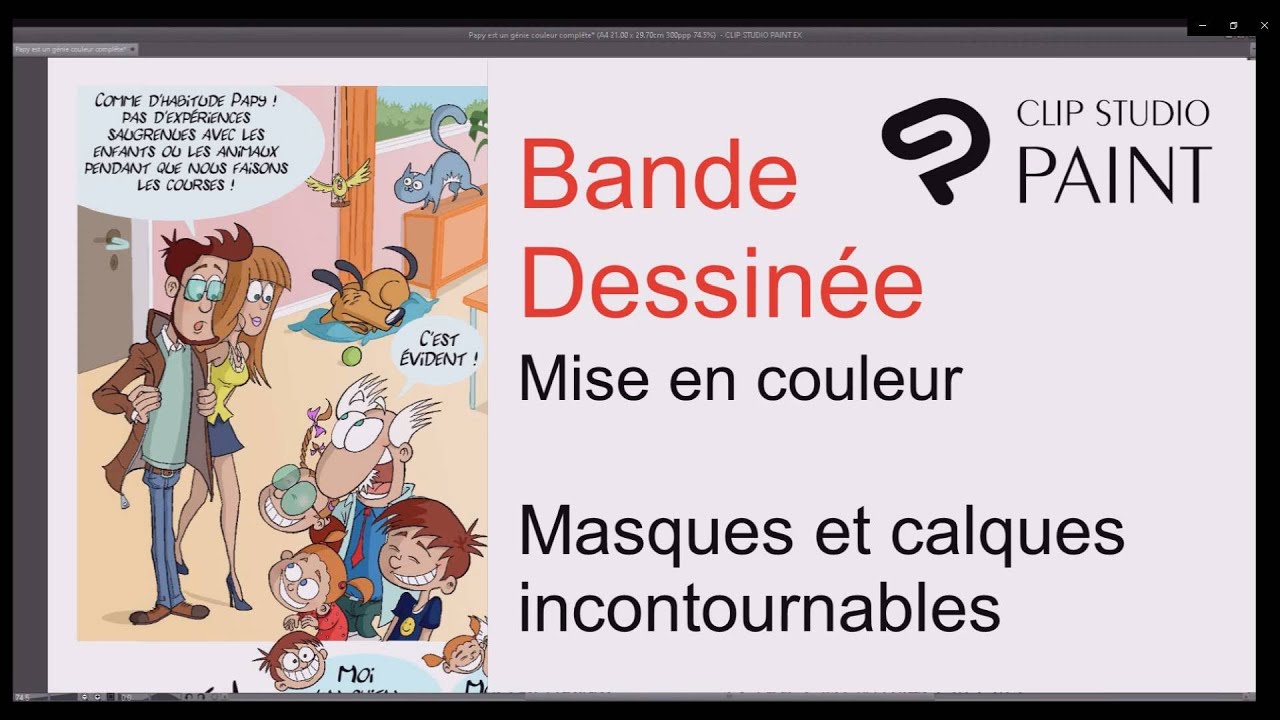 Mise en couleur d'une bande dessinée avec CLIP STUDIO PAINT : Calques et masques incontournables