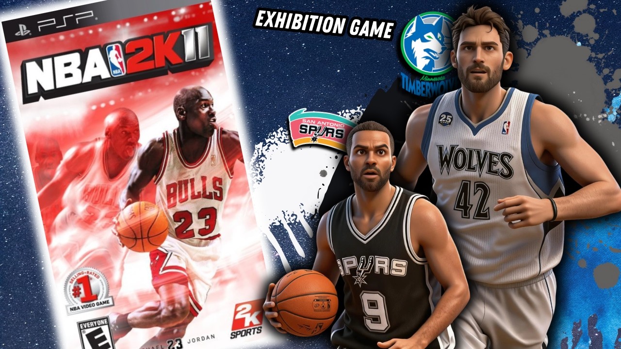 NBA 2K11 (PSP) Gameplay | Minnesota Timberwolves vs San Antonio Spurs