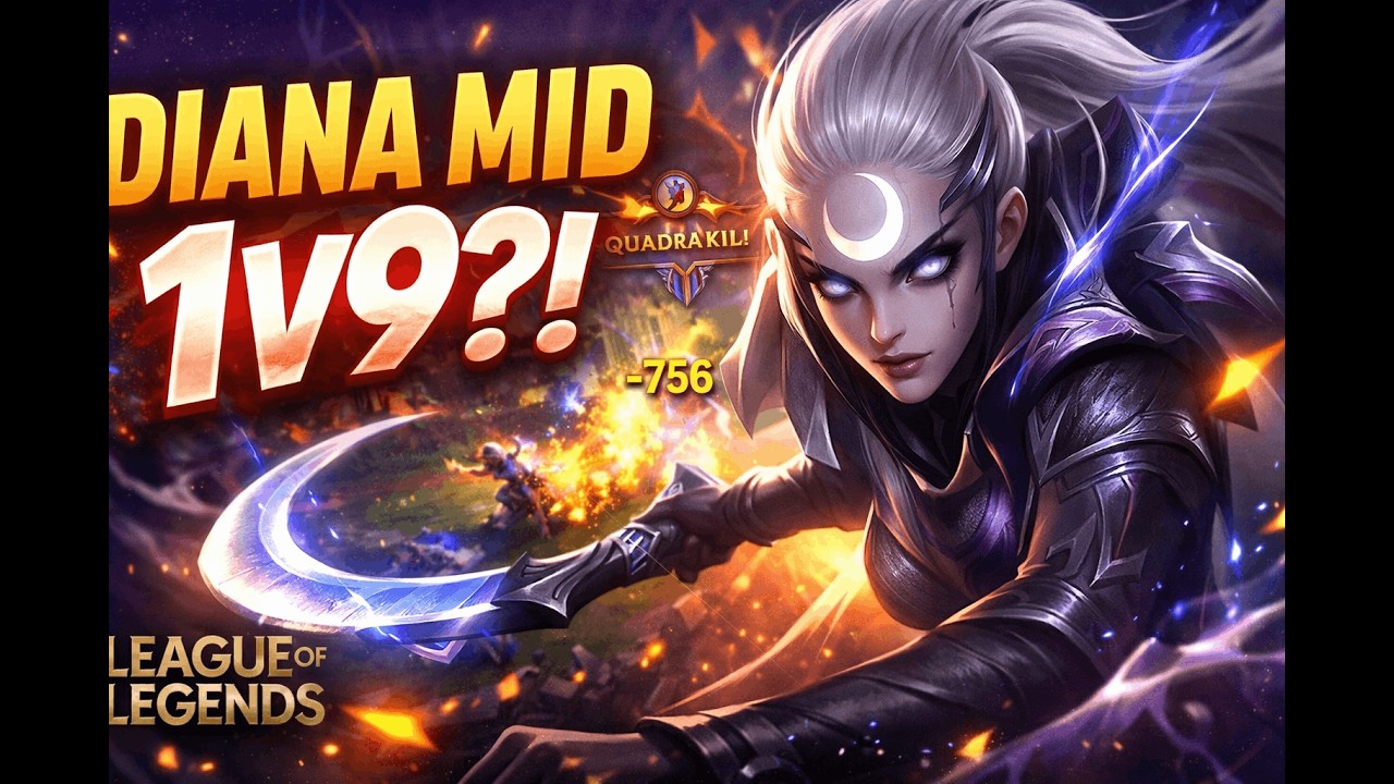 DIANA MID 1v9?! 👽🔥 | League of Legends SoloQ #leagueoflegends #diana#midlane#soloq#gaming #przybysz