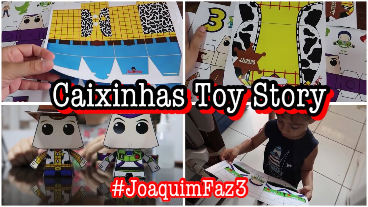 PREPARATIVOS ANIVERSÁRIO TOY STORY - CORTANDO E MONTANDO CAIXINHAS DE PAPEL #JOAQUIMFAZ3