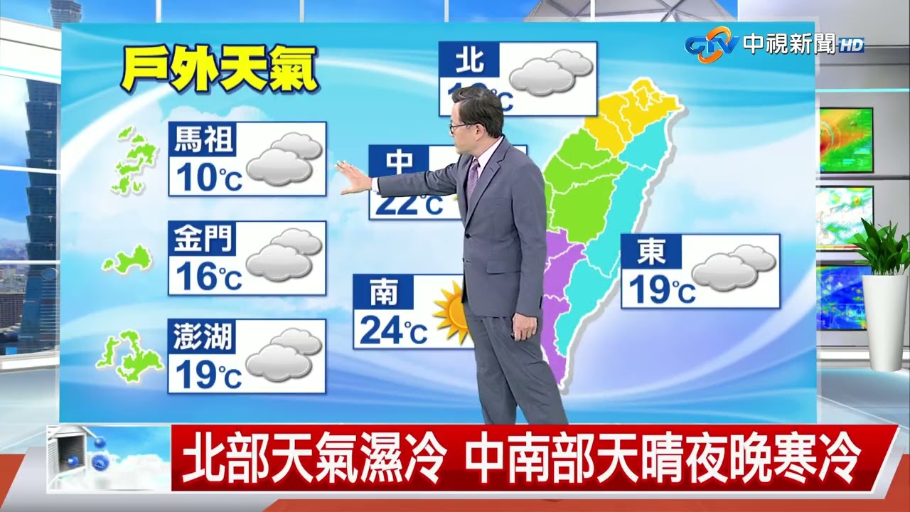 【立綱氣象報報】冷氣團開始南下 溫降明顯穿著保暖│中視午間氣象 20260120